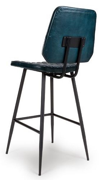 Product photograph of Austin Blue Genuine Buffalo Leather Barstool Sold In Pairs from Choice Furniture Superstore.