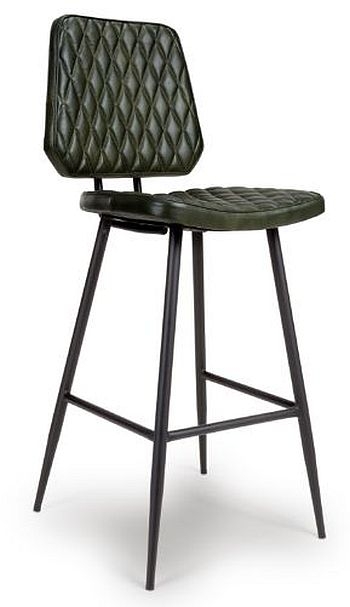 Product photograph of Austin Green Genuine Buffalo Leather Barstool Sold In Pairs from Choice Furniture Superstore.