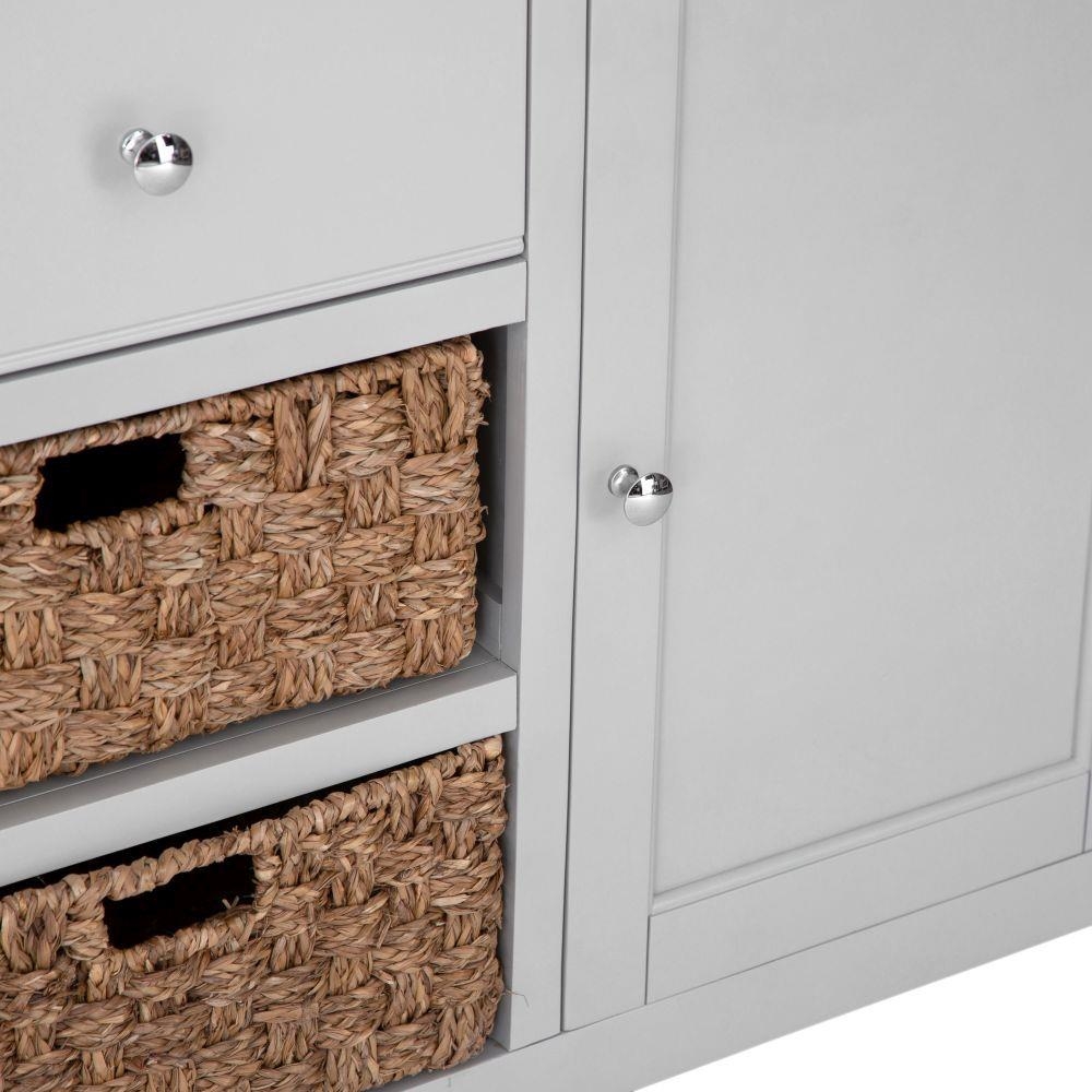 Product photograph of Aberdare Oak And Grey Painted 2 Door 1 Drawer Large Sideboard from Choice Furniture Superstore.