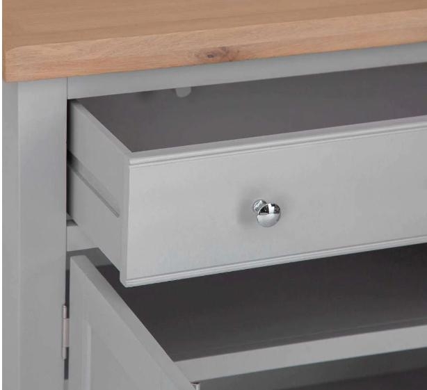 Product photograph of Aberdare Oak And Grey Painted 2 Door 1 Drawer Small Sideboard from Choice Furniture Superstore.