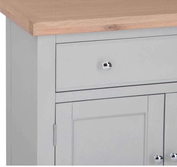 Product photograph of Aberdare Oak And Grey Painted 2 Door 1 Drawer Small Sideboard from Choice Furniture Superstore.