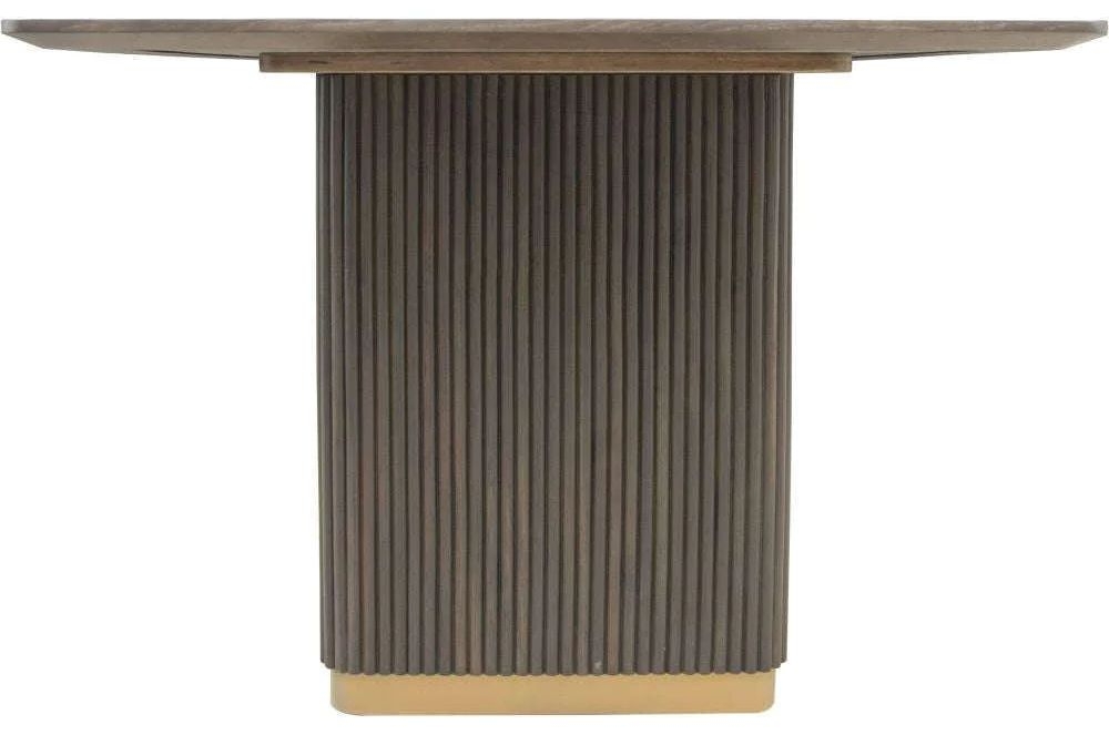 Product photograph of Hawarden Brown Fluted Ribbed 240cm Dining Table from Choice Furniture Superstore.
