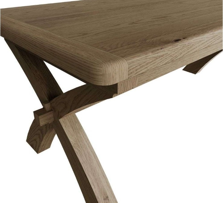 Product photograph of Hatton Oak Cross Leg 200cm Dining Table - 8 Seater from Choice Furniture Superstore.