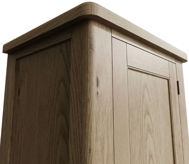 Product photograph of Hatton Oak 1 Door 3 Drawer Larder Unit from Choice Furniture Superstore.
