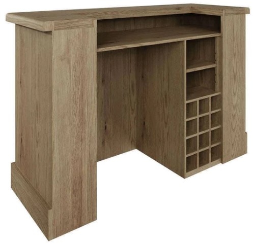 Product photograph of Hatton Oak Bar Counter from Choice Furniture Superstore.