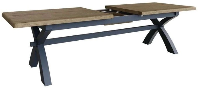 Product photograph of Hatton Oak Cross Leg 250cm Dining Table from Choice Furniture Superstore.