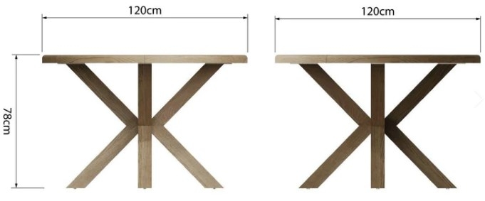 Product photograph of Hatton Oak 120cm Round Dining Table - 4 Seater from Choice Furniture Superstore.