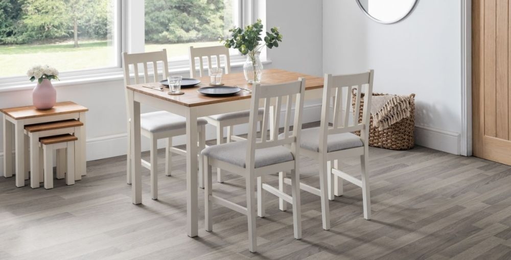 Product photograph of Coxmoor Ivory Lacquer Dining Table - 4 Seater from Choice Furniture Superstore.