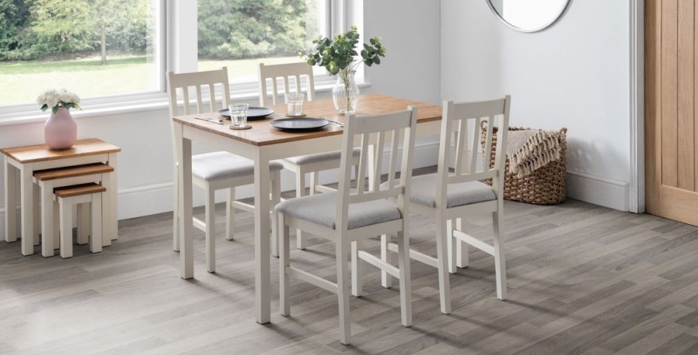 Product photograph of Coxmoor Ivory 4 Seater Dining Table from Choice Furniture Superstore.