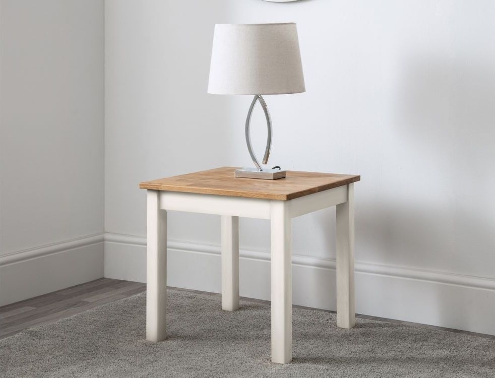 Product photograph of Coxmoor Ivory Lacquer Lamp Table from Choice Furniture Superstore.