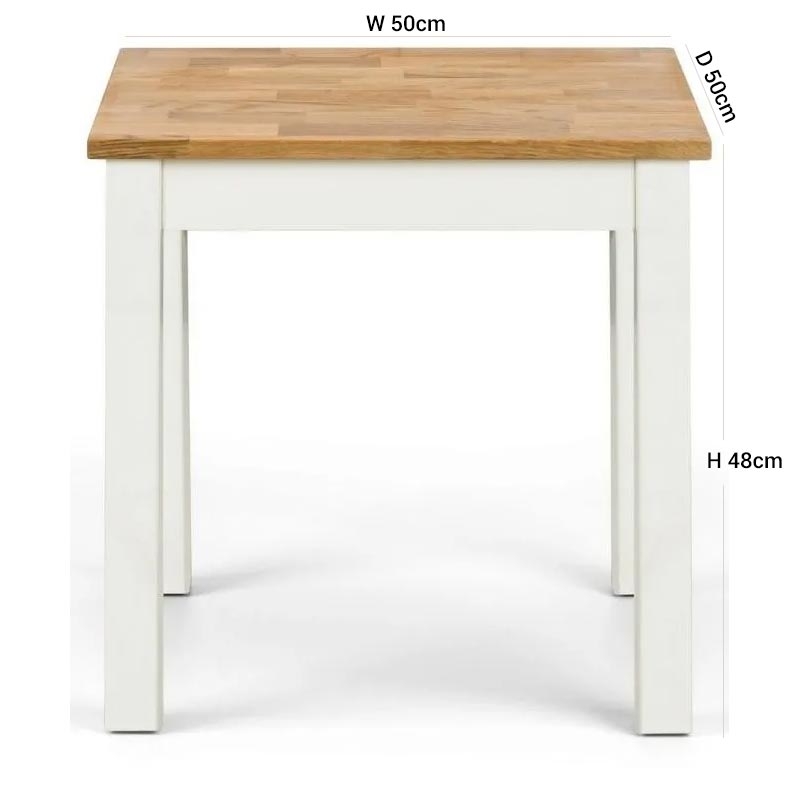 Product photograph of Coxmoor Ivory Lacquer Lamp Table from Choice Furniture Superstore.