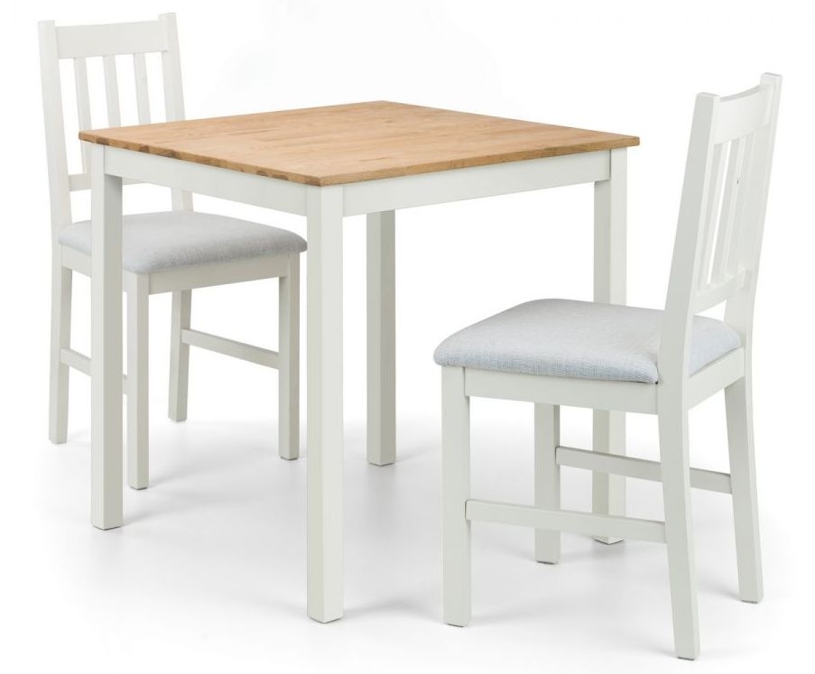 Product photograph of Coxmoor Ivory Painted 2 Seater Dining Set With 2 Chairs from Choice Furniture Superstore.
