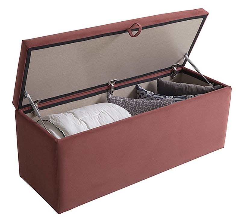 Product photograph of Billie Pink Fabric Blanket Box from Choice Furniture Superstore.