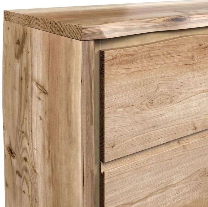 Product photograph of Harlech Industrial Live Edge 2 Door 3 Drawer Sideboard With Led Light from Choice Furniture Superstore.