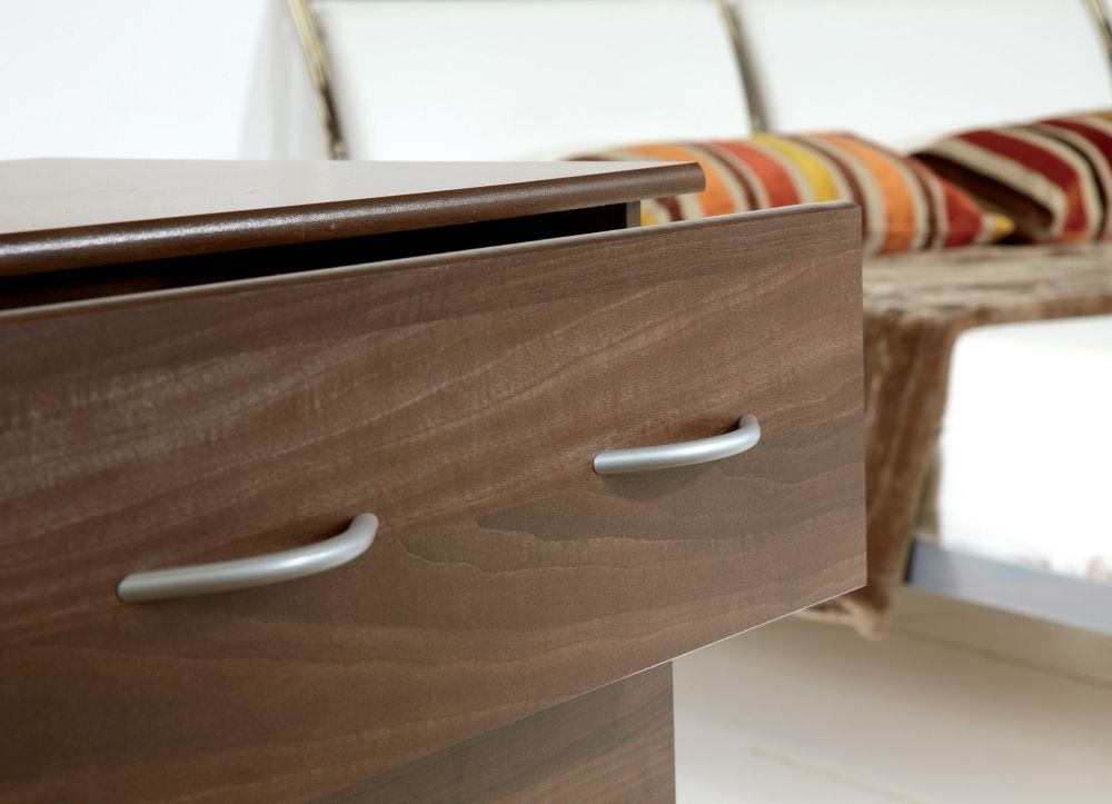 Product photograph of Avon Walnut Effect 4 Drawer Chest from Choice Furniture Superstore.