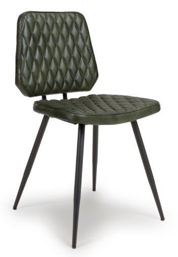 Product photograph of Austin Green Genuine Buffalo Leather Dining Chair Sold In Pairs from Choice Furniture Superstore.