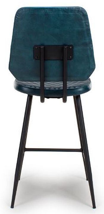Product photograph of Austin Blue Genuine Buffalo Leather Counter Stool Sold In Pairs from Choice Furniture Superstore.
