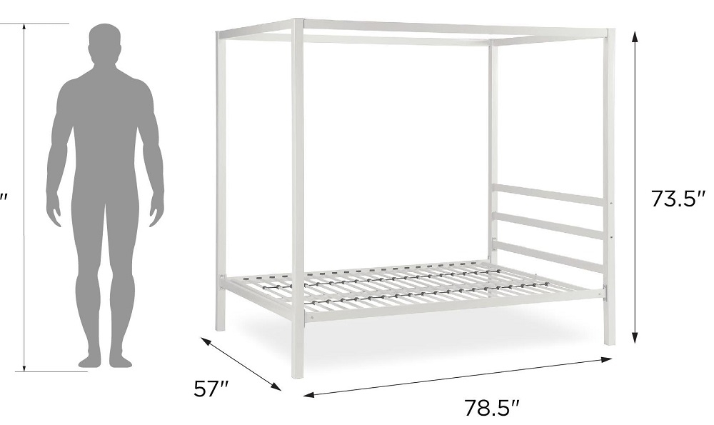 Product photograph of Alphason Modern White Metal 4ft 6in Double Bed - 4073139uk from Choice Furniture Superstore.