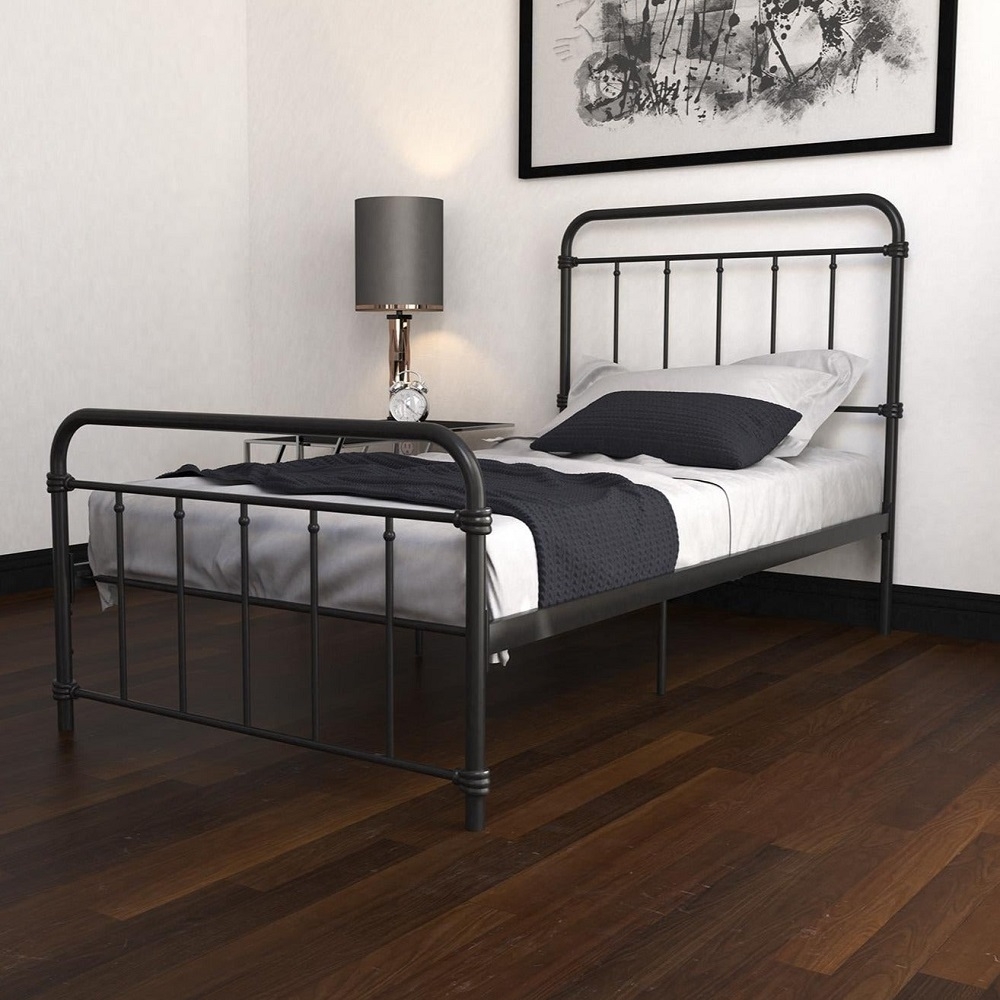 Product photograph of Alphason Wallace Black Metal Bed - Sizes Available - 4117019uk from Choice Furniture Superstore.