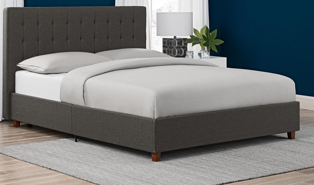 Product photograph of Alphason Emily Grey Linen Fabric 5ft King Size Bed - 4108439uk from Choice Furniture Superstore.