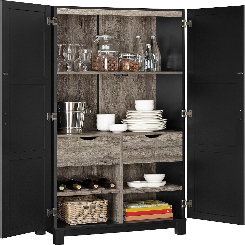 Product photograph of Alphason Carver 2 Door 2 Drawer Hall Cabinet from Choice Furniture Superstore.