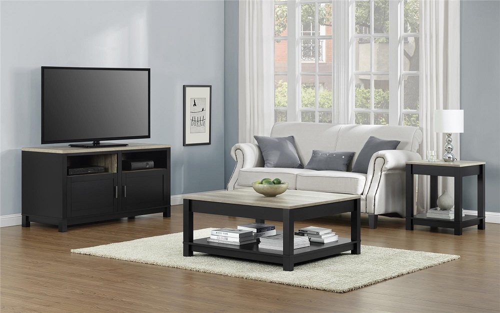 Product photograph of Alphason Carver Coffee Table In Weathered Oak And Black - 5047196pcomuk from Choice Furniture Superstore.