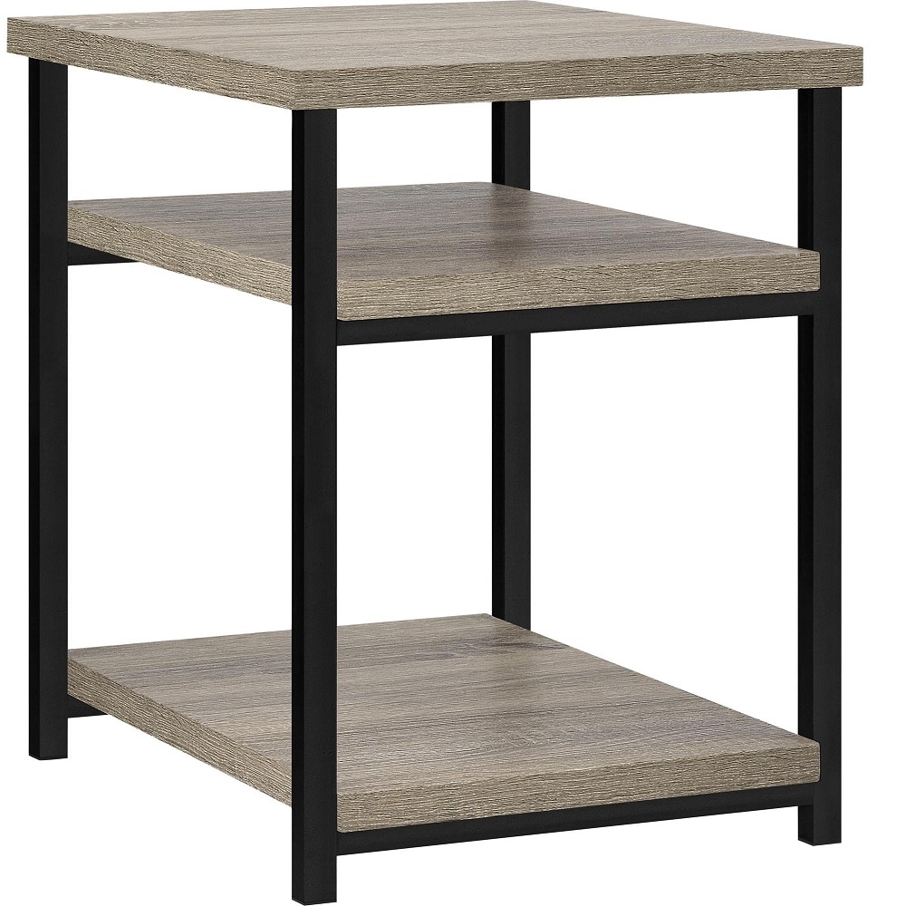 Product photograph of Alphason Elmwood End Table In Distressed Grey Oak - 5048096pcomuk from Choice Furniture Superstore.