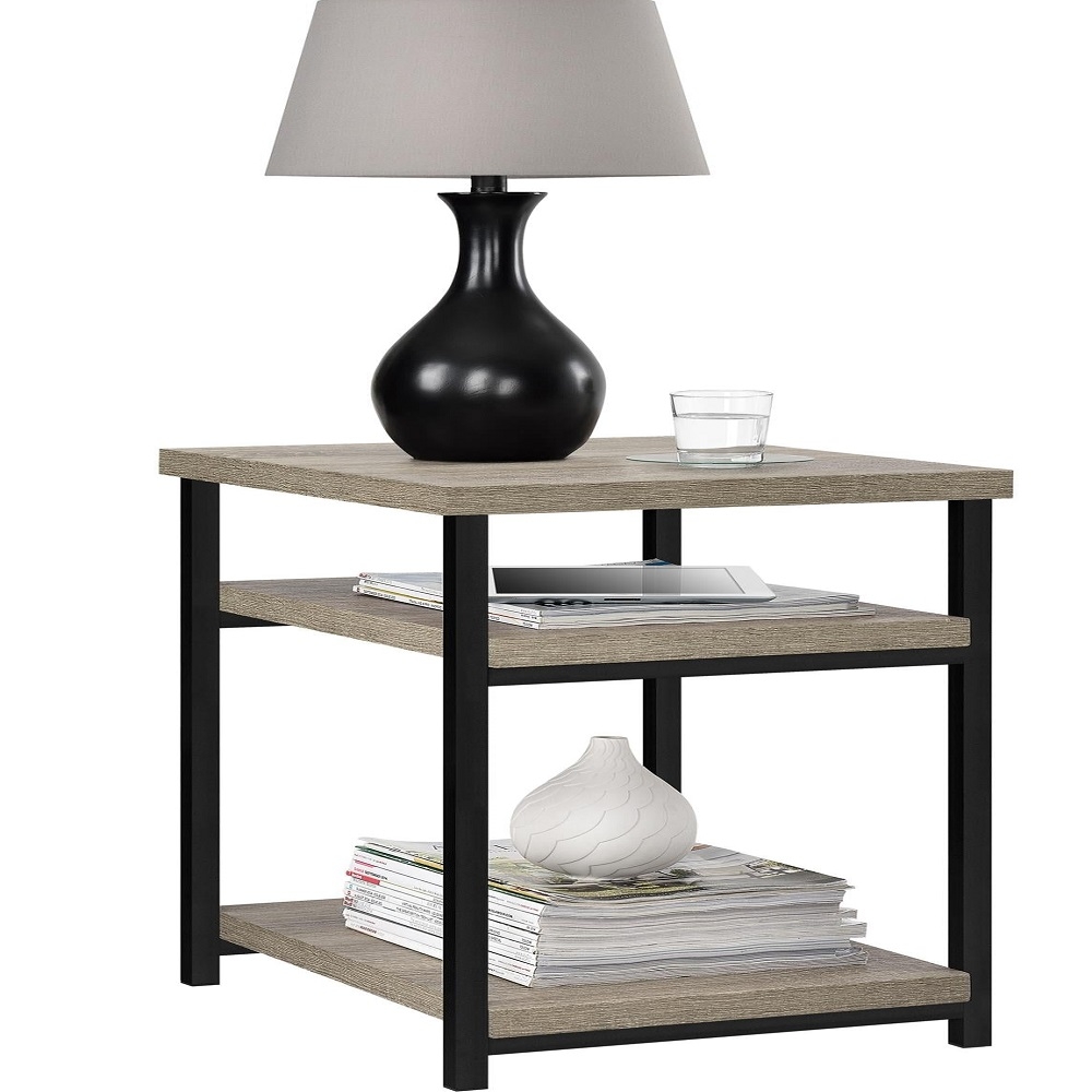 Product photograph of Alphason Elmwood End Table In Distressed Grey Oak - 5048096pcomuk from Choice Furniture Superstore.