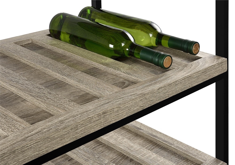 Product photograph of Alphason Elmwood Distressed Grey Oak Wine Rack - 5285096pcomuk from Choice Furniture Superstore.