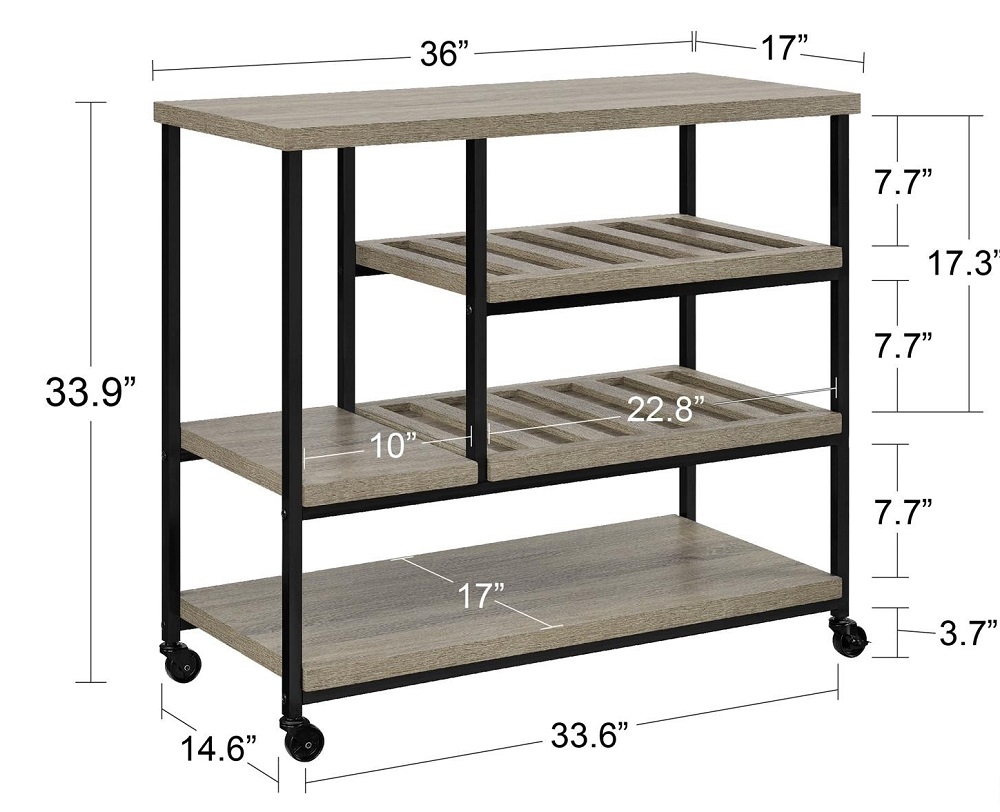 Product photograph of Alphason Elmwood Distressed Grey Oak Wine Rack - 5285096pcomuk from Choice Furniture Superstore.