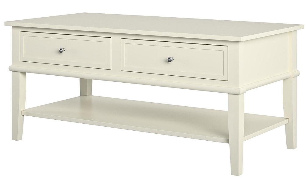 Product photograph of Alphason Franklin Coffee Table In White - 7917013comuk from Choice Furniture Superstore.