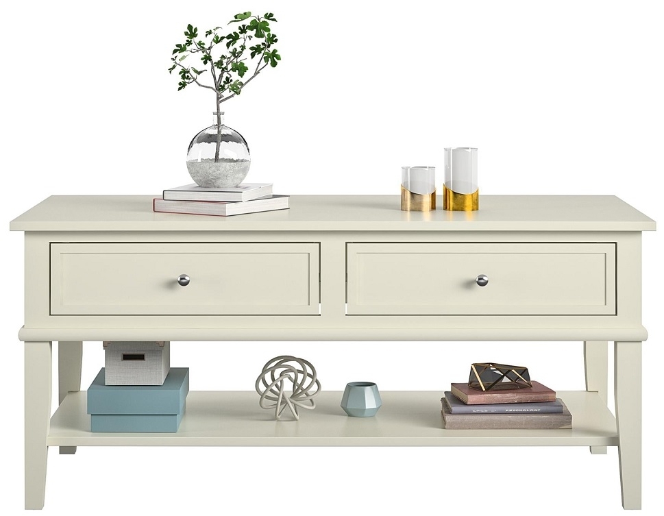 Product photograph of Alphason Franklin Coffee Table In White - 7917013comuk from Choice Furniture Superstore.