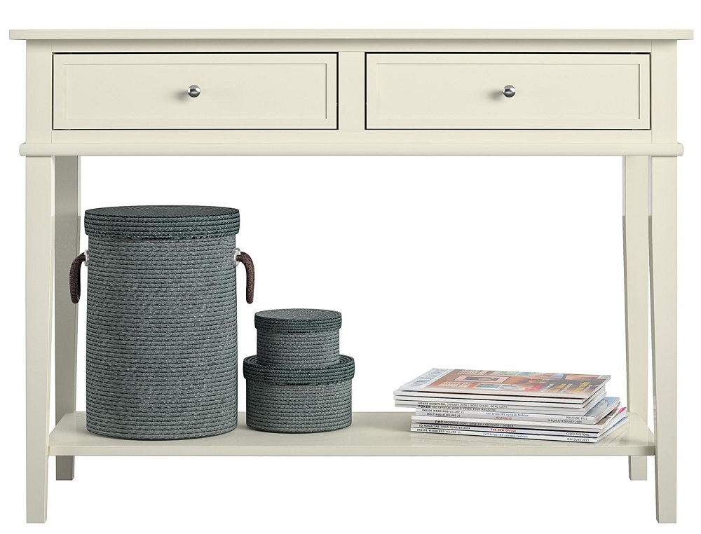 Product photograph of Alphason Franklin Painted 2 Drawer Console Table from Choice Furniture Superstore.