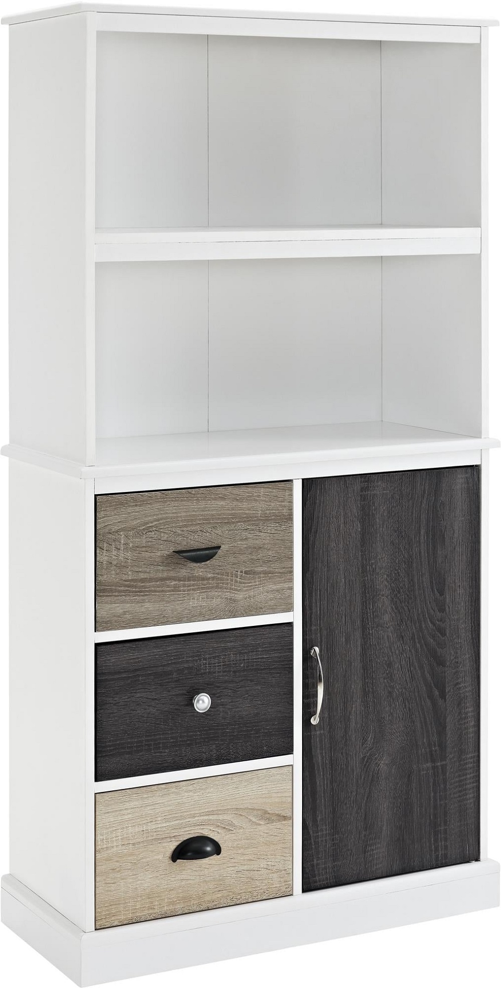 Product photograph of Alphason Mercer Storage Bookcase In White - 9634096uk from Choice Furniture Superstore.