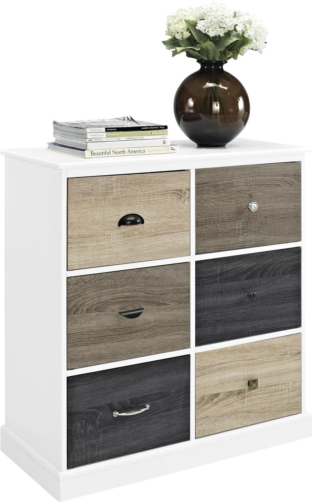 Product photograph of Alphason Mercer 6 Door Hall Cabinet from Choice Furniture Superstore.
