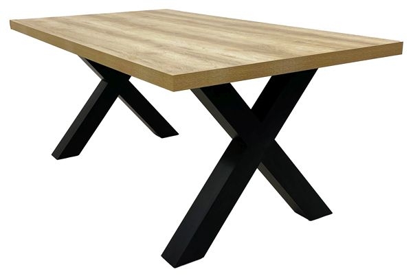 Product photograph of Dallas Oak 6 Seater Dining Table from Choice Furniture Superstore.