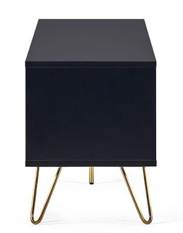 Product photograph of Murano Matte Black Tv Unit - Upto 60inch Hairpin Legs from Choice Furniture Superstore.