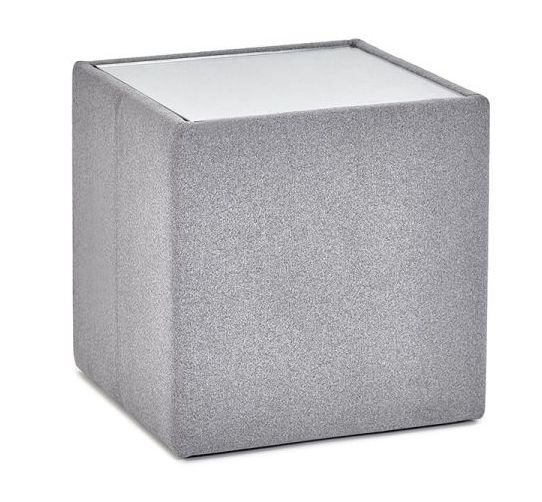 Product photograph of Rohe Platinum Wool Effect Lamp Table from Choice Furniture Superstore.