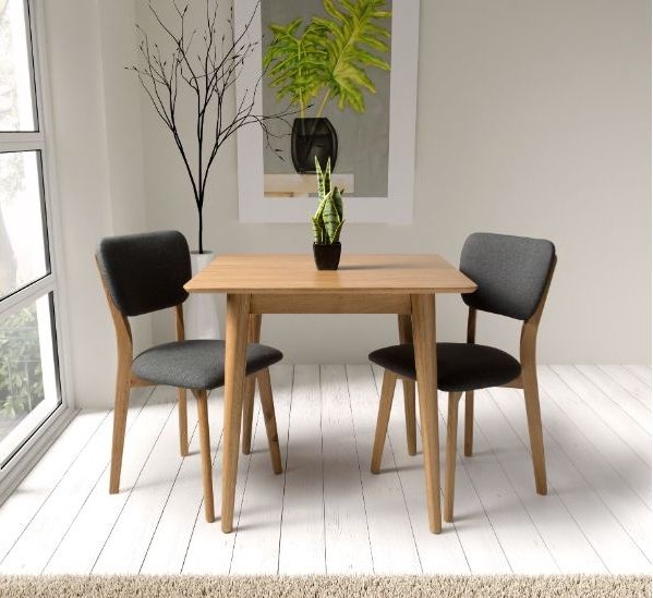 Product photograph of Jenson Light Oak 80cm Square Dining Table - 2 Seater from Choice Furniture Superstore.