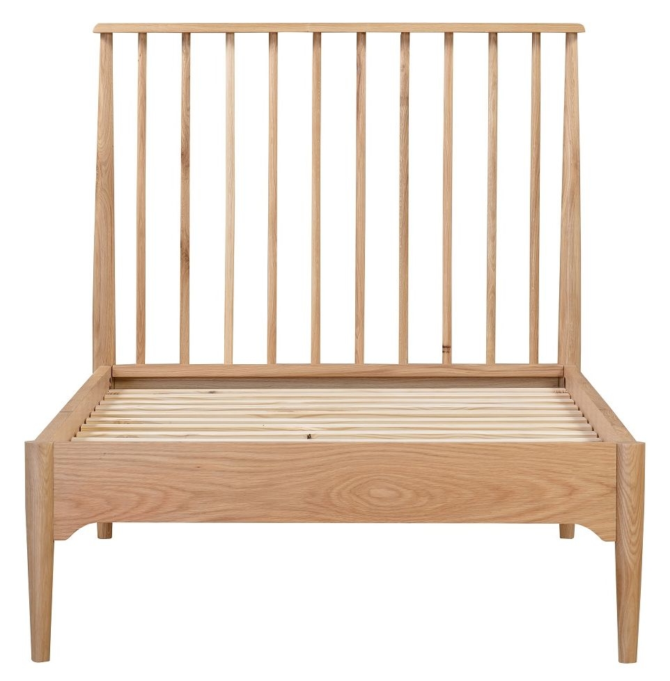 Product photograph of Jenson Oak Slatted Bed - Sizes Available from Choice Furniture Superstore.