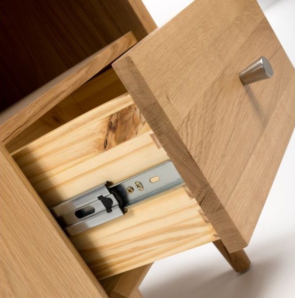 Product photograph of Jenson Light Oak 1 Drawer Night Stand from Choice Furniture Superstore.