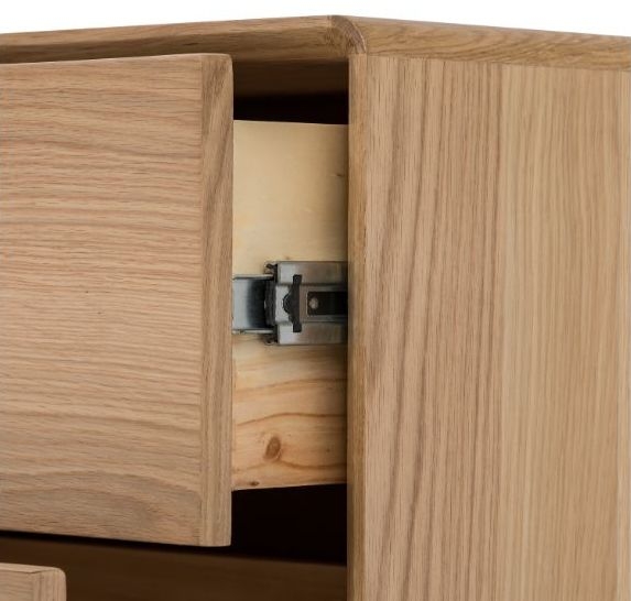 Product photograph of Jenson Light Oak 6 Drawer Chest from Choice Furniture Superstore.