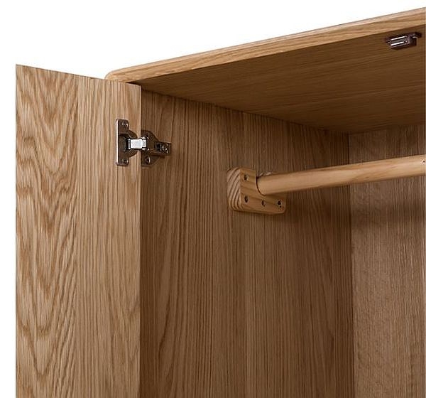 Product photograph of Jenson Light Oak 2 Door 2 Drawer Combi Wardrobe from Choice Furniture Superstore.