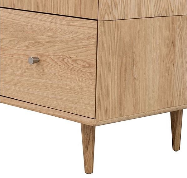 Product photograph of Jenson Light Oak 2 Door 2 Drawer Combi Wardrobe from Choice Furniture Superstore.