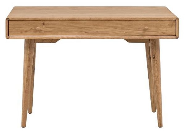 Product photograph of Jenson Oak 1 Drawer Writing Desk from Choice Furniture Superstore.