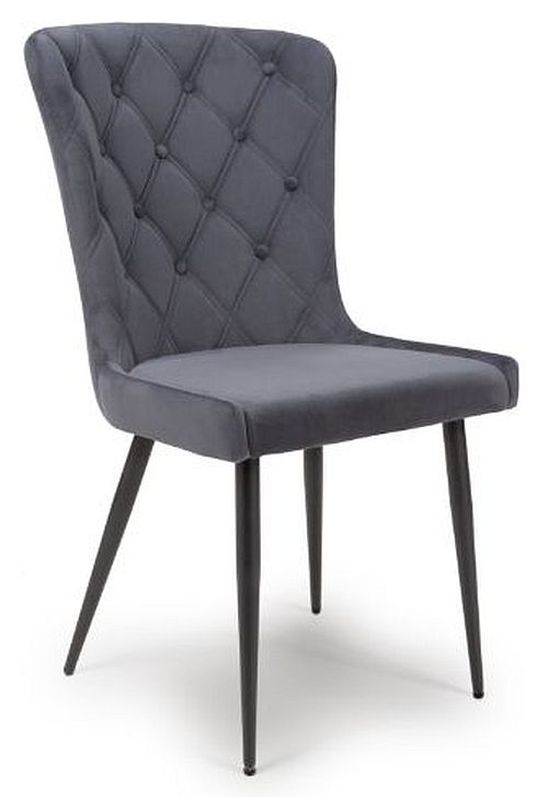 Product photograph of Merlin Grey Fabric Dining Chair Sold In Pairs from Choice Furniture Superstore.