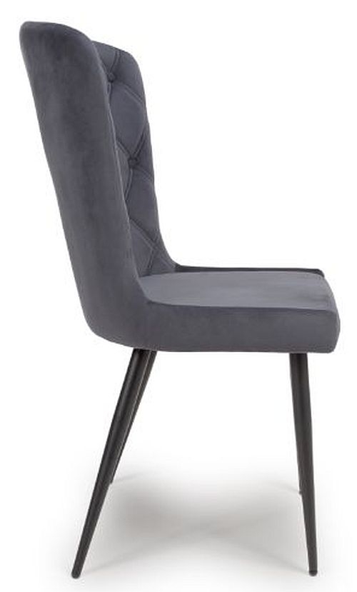 Product photograph of Merlin Grey Fabric Dining Chair Sold In Pairs from Choice Furniture Superstore.