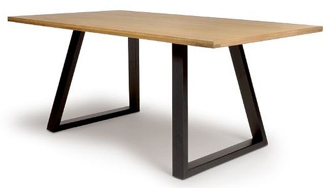 Product photograph of Madrid Oak 180cm Dining Table from Choice Furniture Superstore.