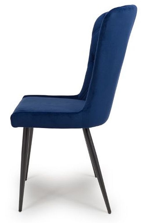 Product photograph of Merlin Navy Blue Fabric Dining Chair Sold In Pairs from Choice Furniture Superstore.