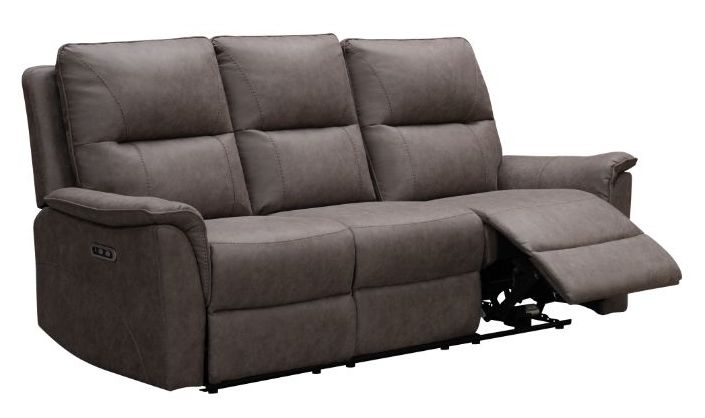 Product photograph of Kansas Truffle Faux Leather 3 Seater Power Recliner Sofa from Choice Furniture Superstore.